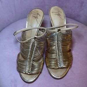 giuseppe zanotti heels - gold
